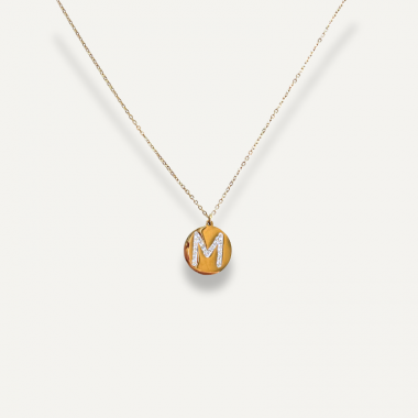 Collier fin Initiale M