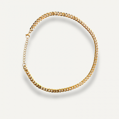 Collier Chaîne Gourmette Dorée