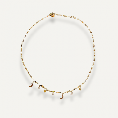 Collier Céleste Lune et Étoiles