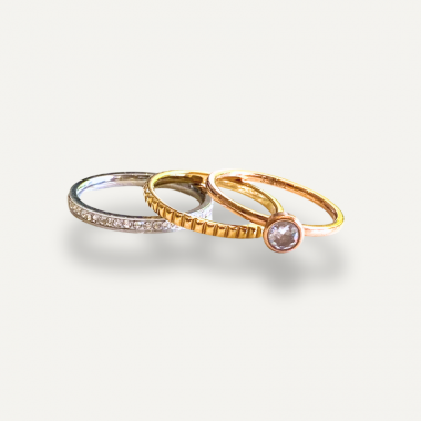 Bague Alliances Trio Scintillant