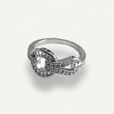 Bague Éclat Entrelacé Argenté