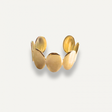 Bracelet Jonc Disques Dorés