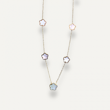 Collier Flora Blanc Nacré