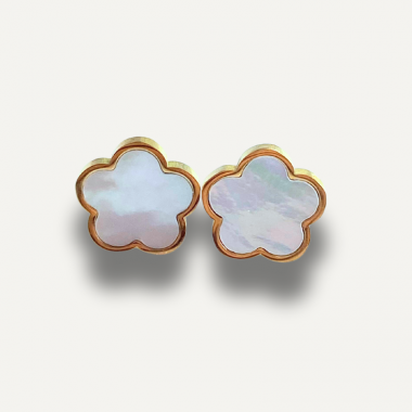 Boucles Flora Blanc Nacré