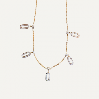 Collier Maillons Ovale Strassés