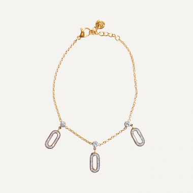 Bracelet Maillons Ovale Strassés