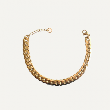 Bracelet Maille Serpent Dorée
