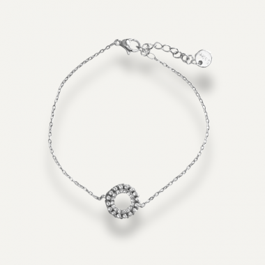 Collier Bracelet de Strass Argenté