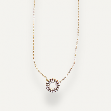 Collier Cercle de Strass Doré