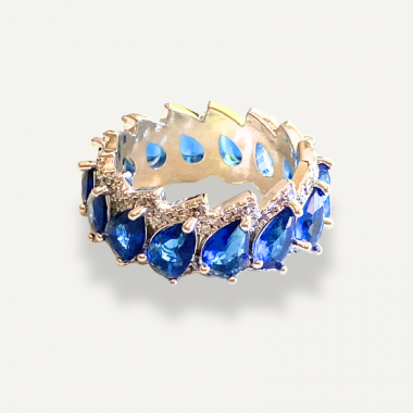 Bague Cascade de Larmes Bleues