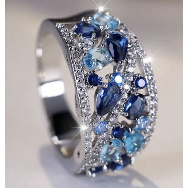 bague nuances de bleu