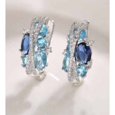 boucles nuances de bleu