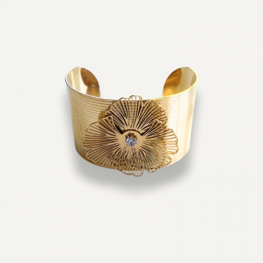 Bracelet Manchette Fleur Exotique