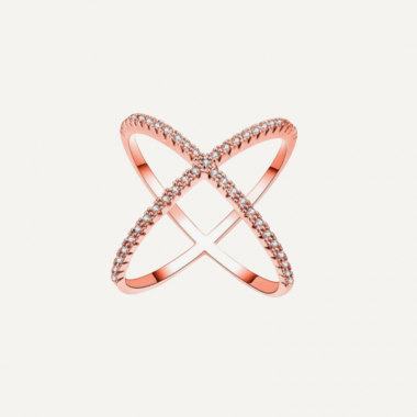Bague Shiny crossed