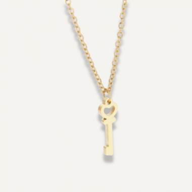 Collier Clé en forme de Coeur