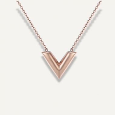 Collier avec pendentif en V Rose Gold
